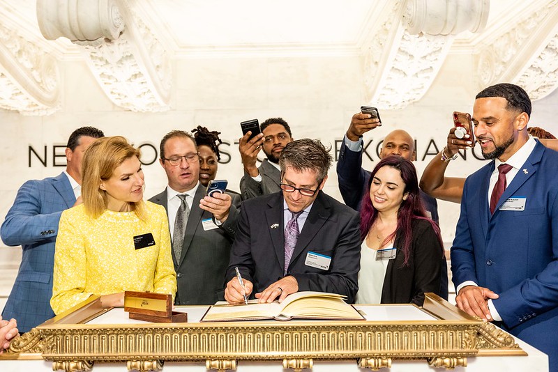 Ringing the Opening Bell at the New York Stock Exchange